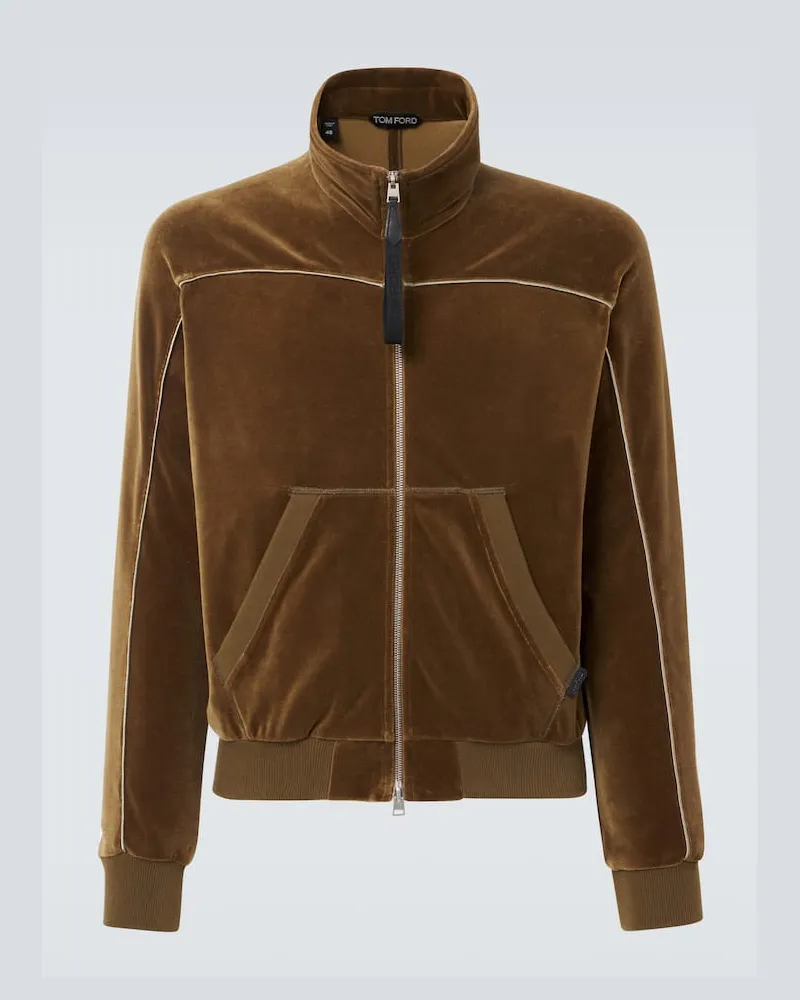 Tom Ford Trainingsjacke aus Samt Braun