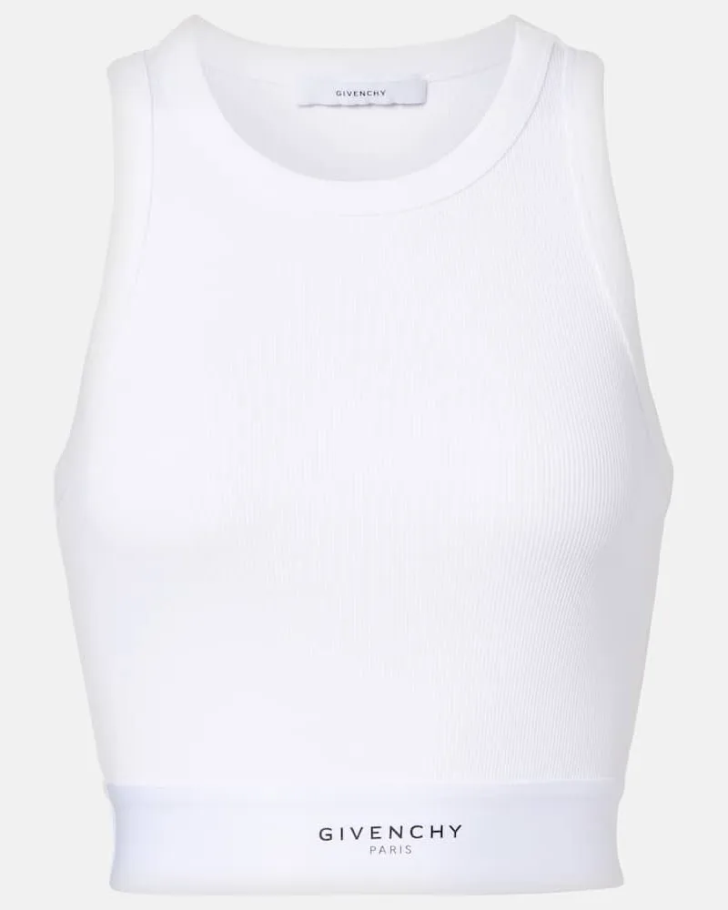 Givenchy Top aus Rippstrick Weiß