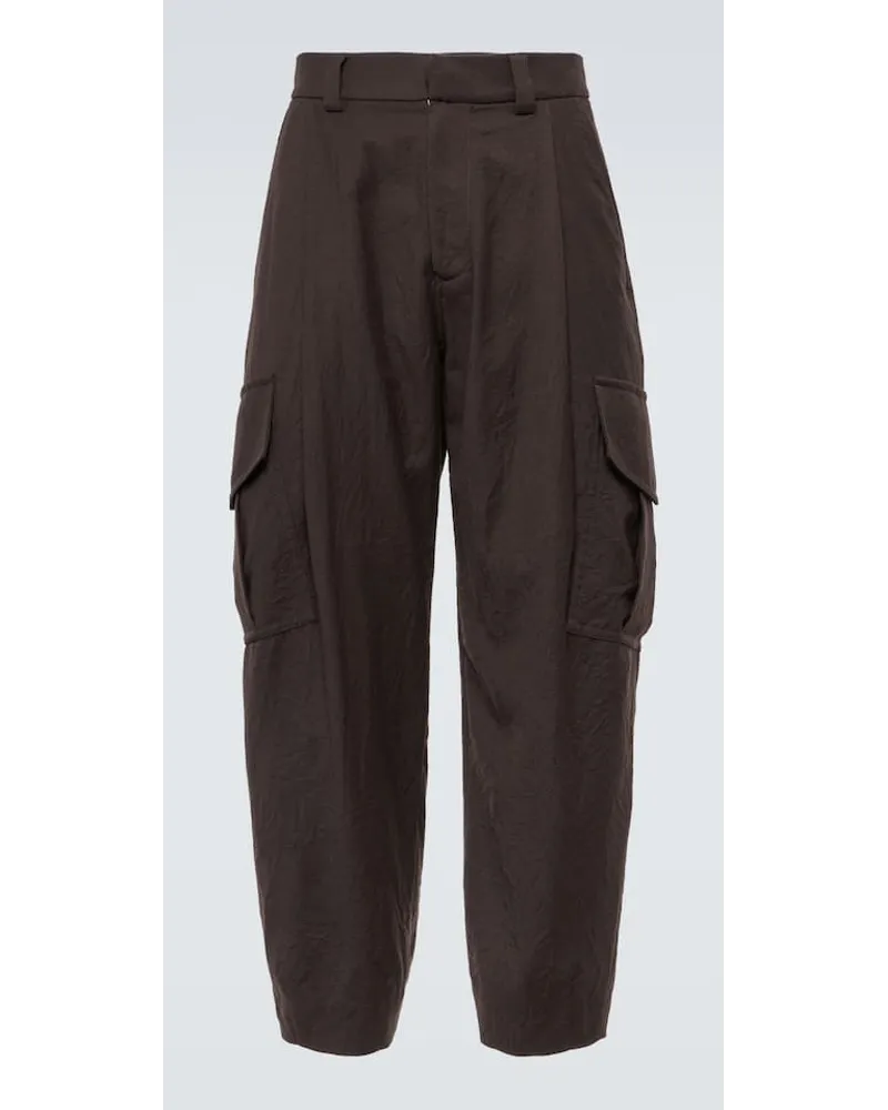 Giorgio Armani Weite Cargohose Braun