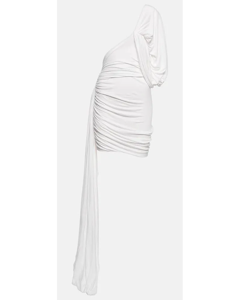 Rick Owens One-Shoulder-Minikleid Weiss