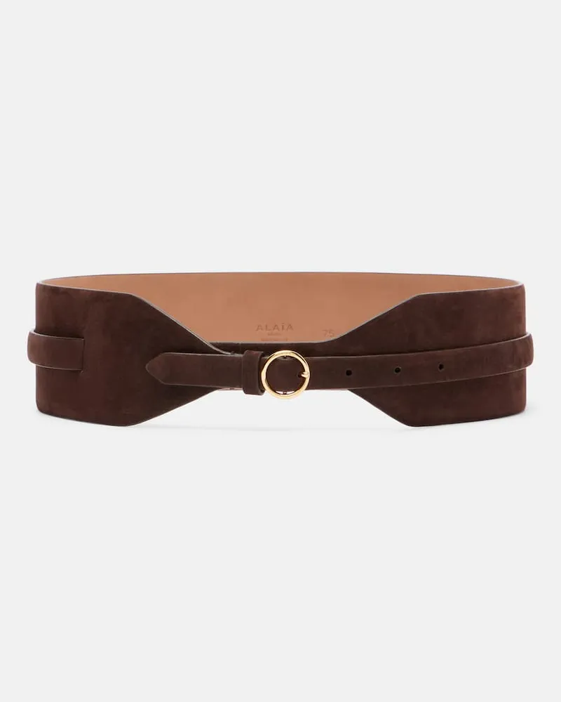 Alaïa Alaïa Gürtel aus Veloursleder Braun