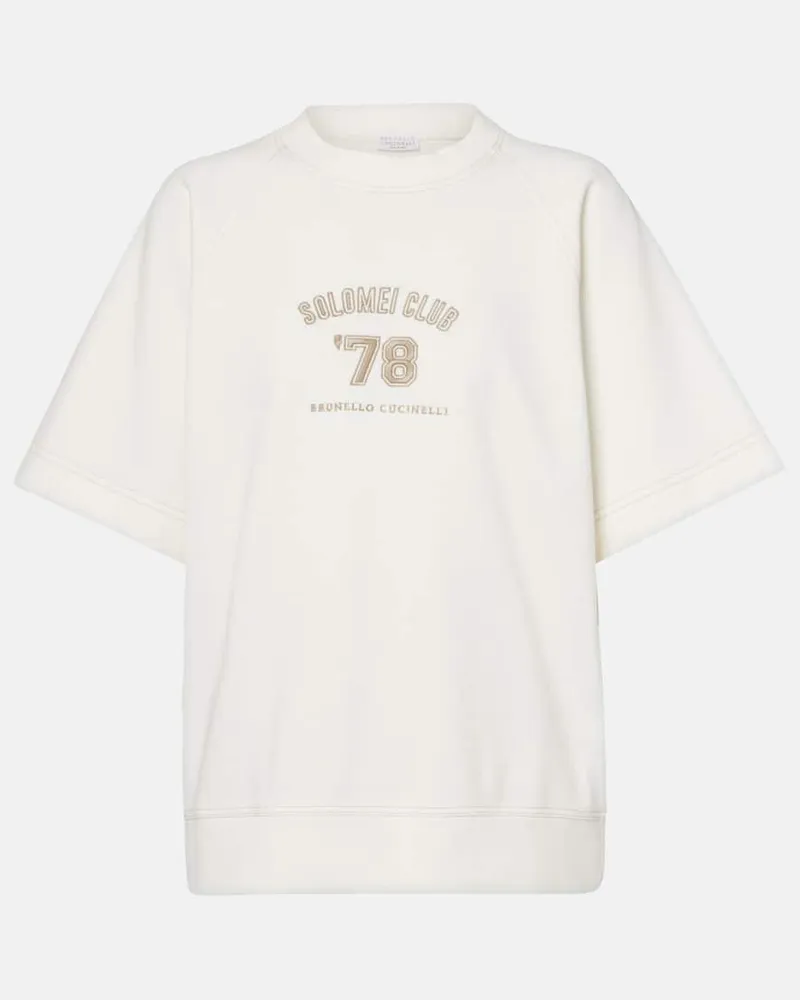 Brunello Cucinelli T-Shirt aus Baumwoll-Jersey Beige
