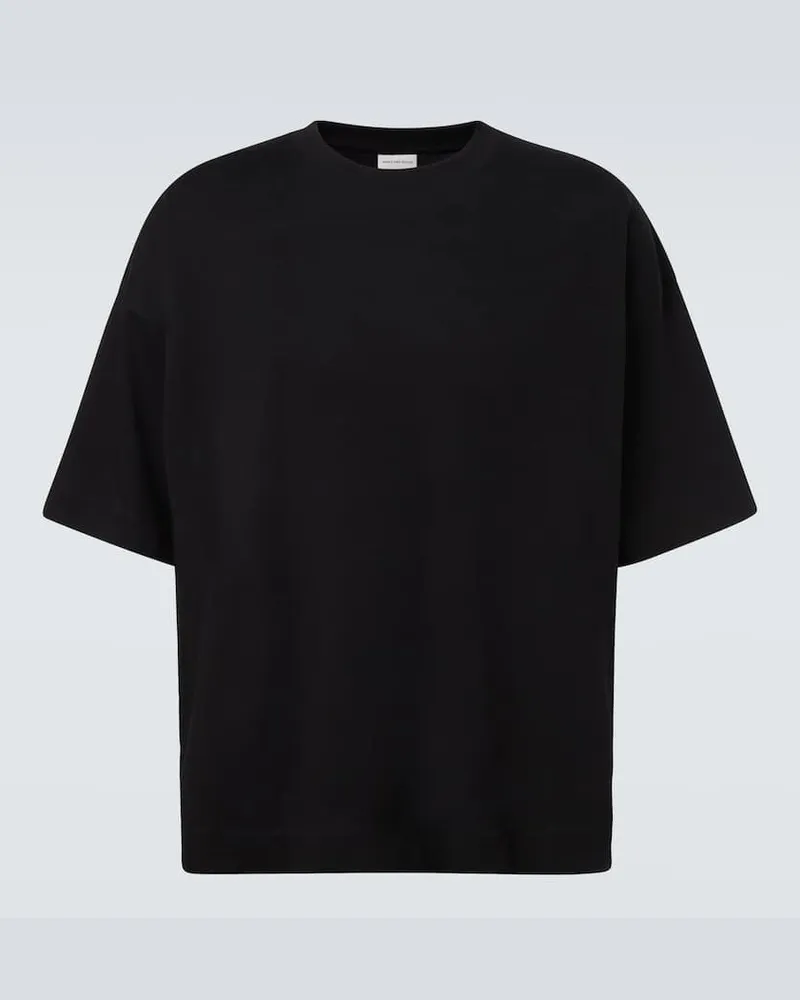 Dries van Noten T-Shirt aus Baumwoll-Jersey Schwarz