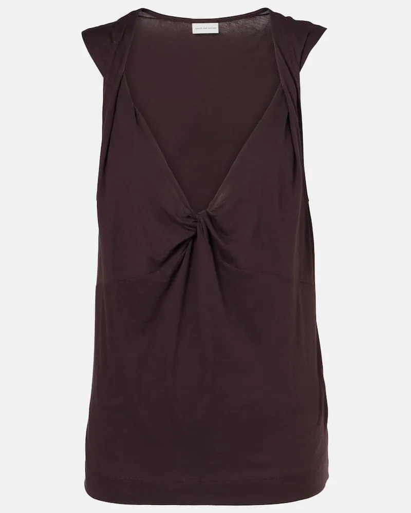 Dries van Noten Top aus Baumwolle Burgund