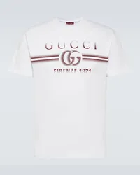 Gucci T-Shirt aus Baumwoll-Jersey Weiss