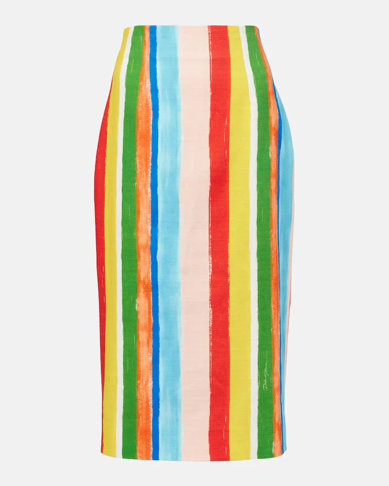 Dolce & Gabbana Bleistiftrock aus einem Baumwollgemisch Multicolor