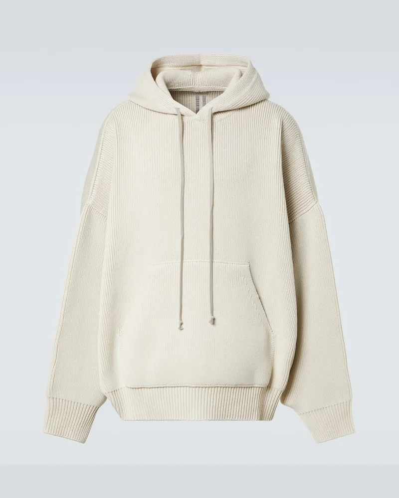 Rick Owens Hoodie Hun aus Schurwolle Beige