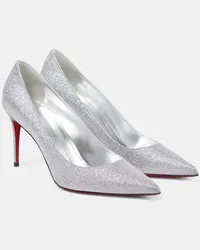 Christian Louboutin Pumps Kate 85 aus Leder Silber