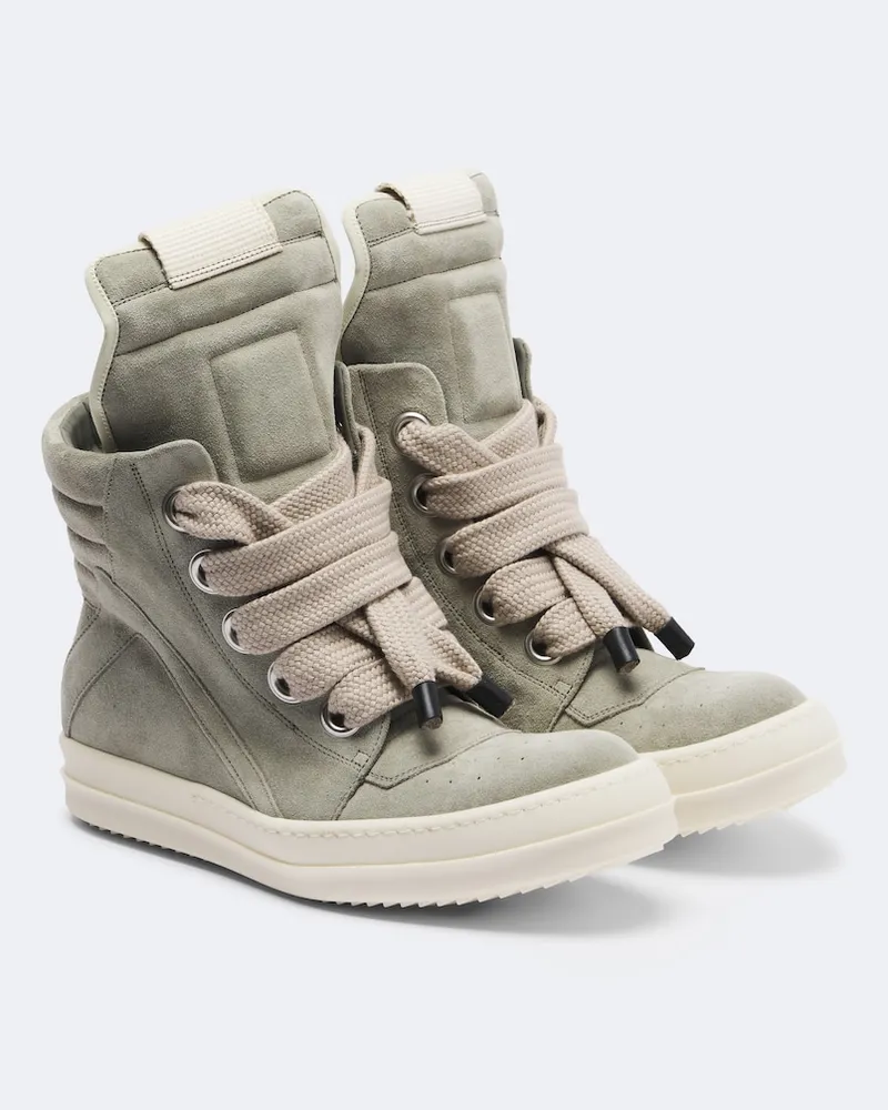 Rick Owens High-Top-Sneakers Geobasket aus Veloursleder Grau