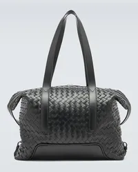 Bottega Veneta Weekender Helix aus Leder Schwarz