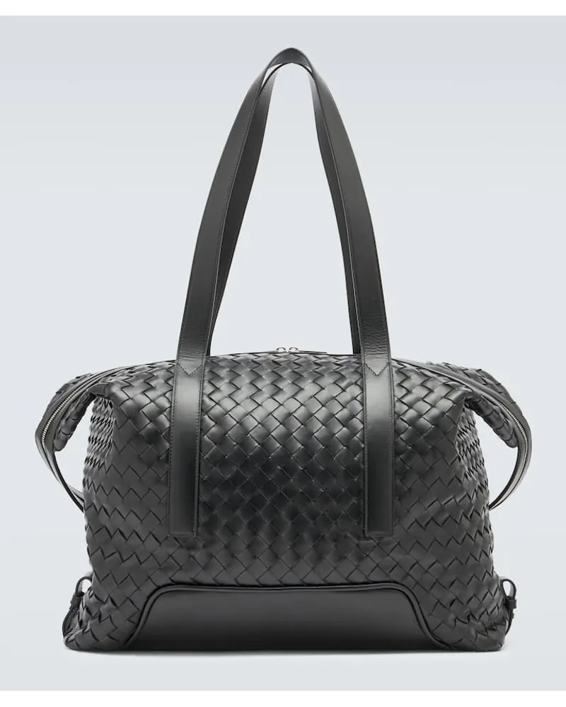 Bottega Veneta Weekender Helix aus Leder Schwarz