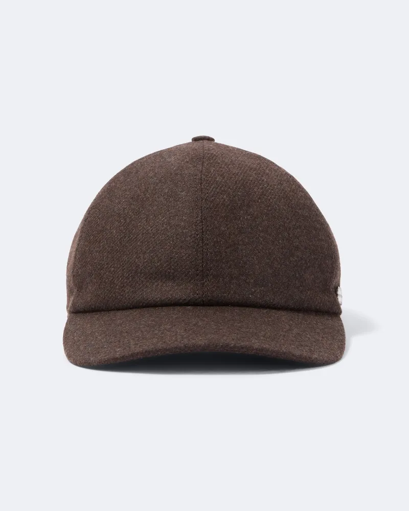 AGNONA Baseballcap aus Kaschmir Braun