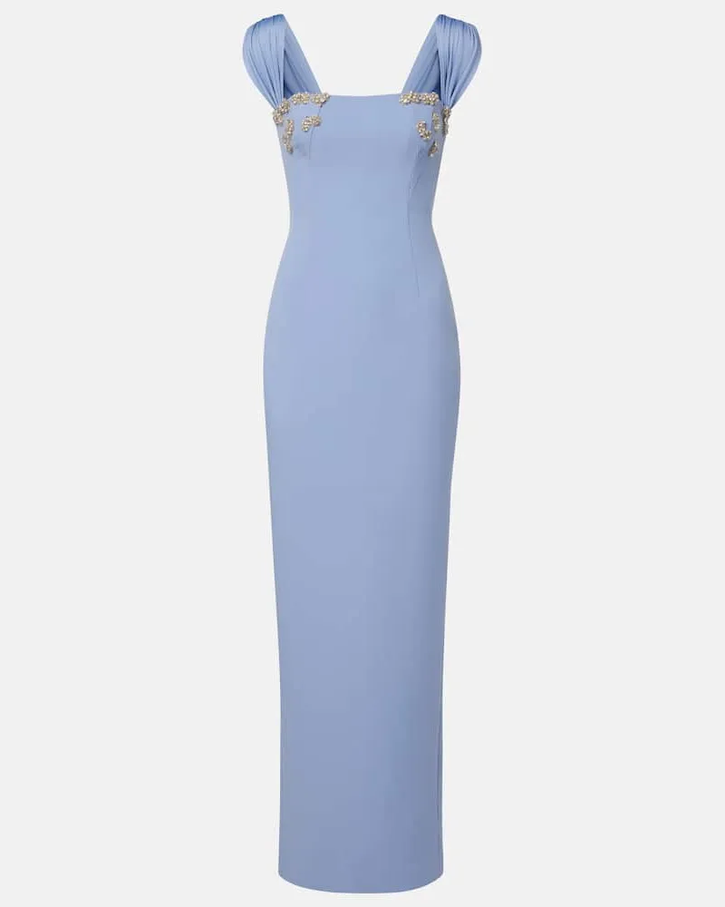 Rachel Gilbert Verzierte Robe Malia Blau
