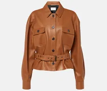 Cropped-Lederjacke Saharienne