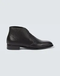 Manolo Blahnik Desert Boots Berwick aus Leder Schwarz