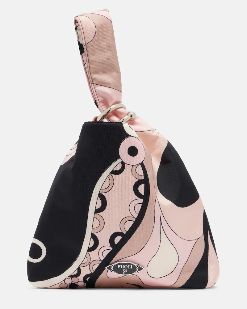 Emilio Pucci Henkeltasche Emilio Orchidee aus Seiden-Twill Rosa