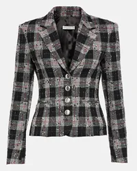 Alessandra Rich Blazer aus Tweed Schwarz