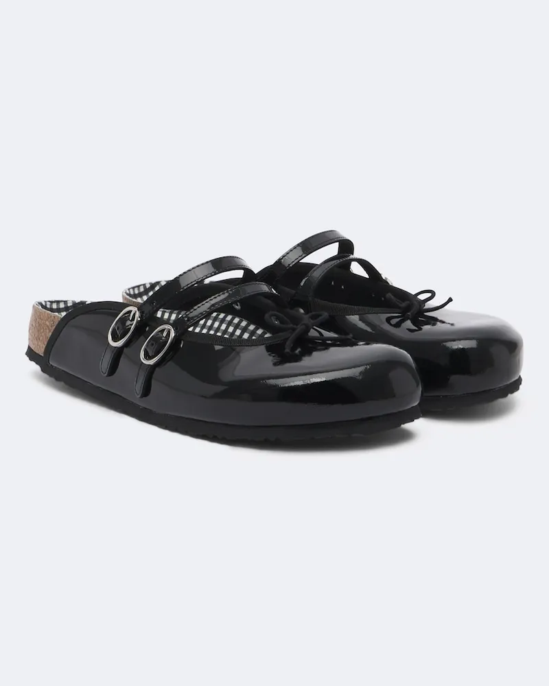 Birkenstock X Repetto Slippers Scala aus Lackeder Schwarz