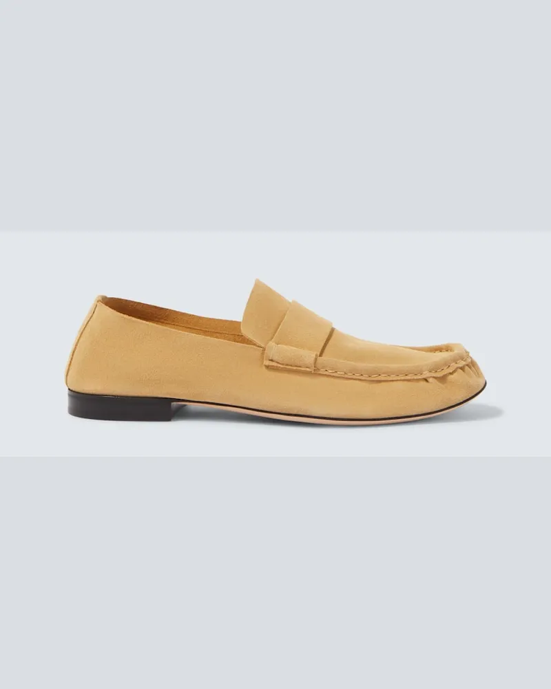 The Row Loafers aus Veloursleder Gelb