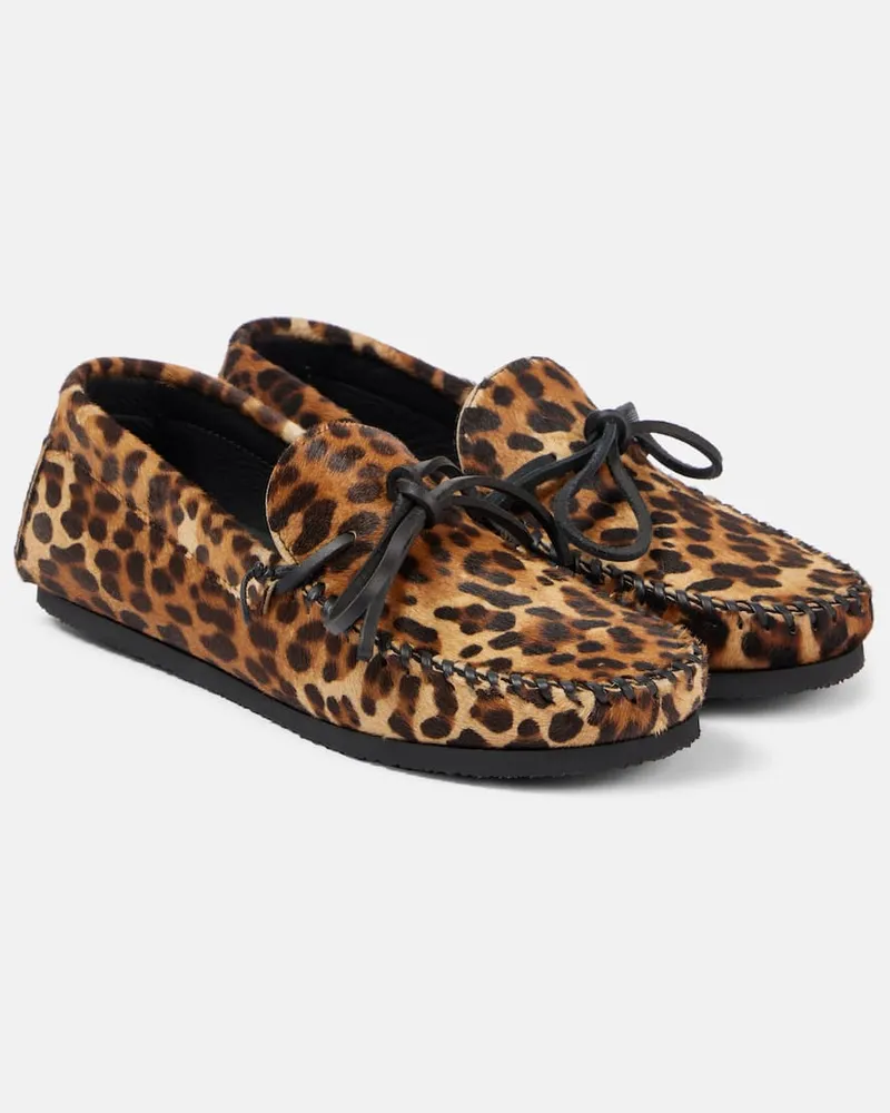 Isabel Marant Loafers Fitza aus Ponyhaar Braun