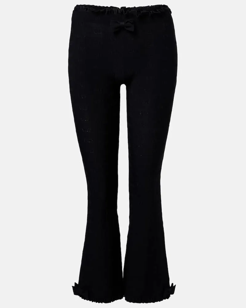 Balenciaga Schlaghose Capri Schwarz
