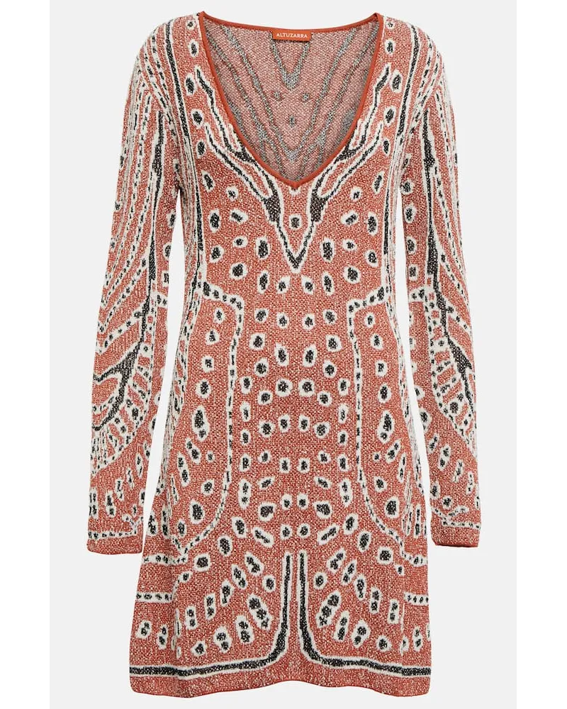Altuzarra Minikleid Leone aus Jacquard-Strick Multicolor