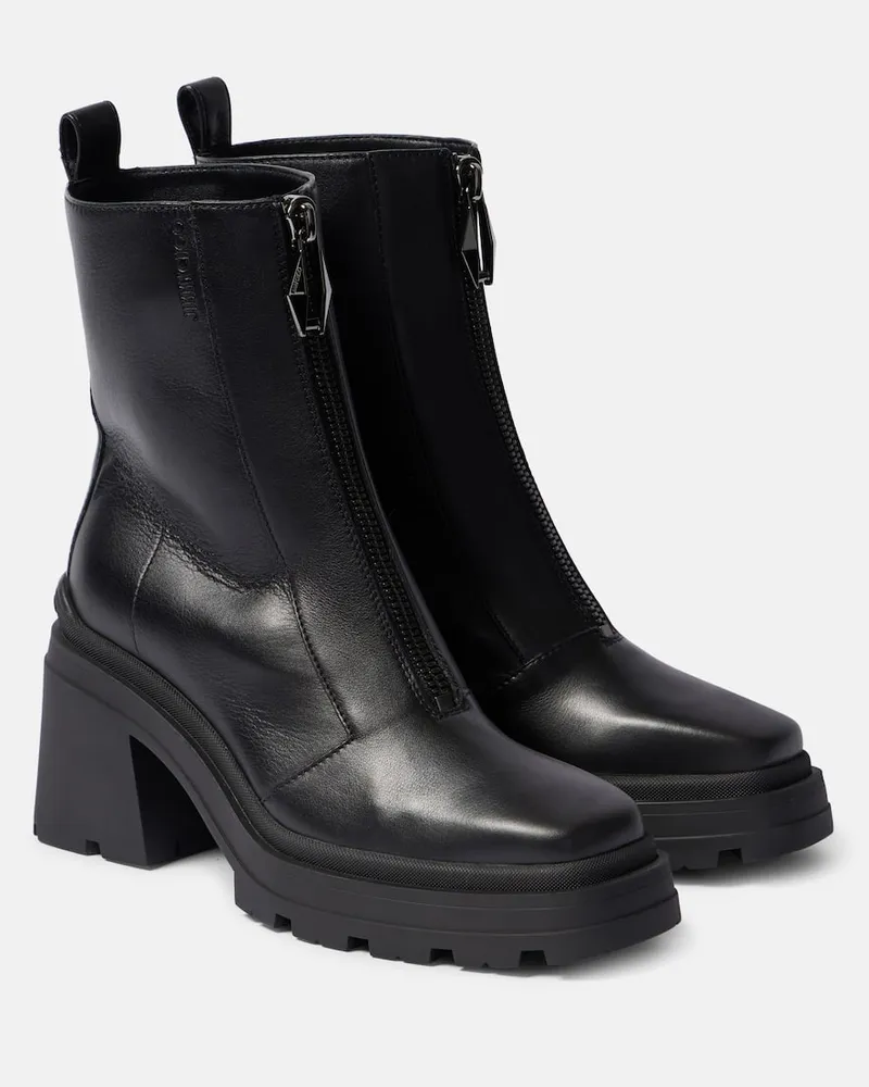 Jimmy Choo Ankle Boots Eugenie 80 aus Leder Schwarz