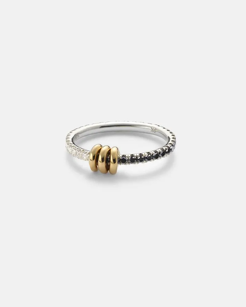 Spinelli Kilcollin Ring Sirius Eclipse aus Sterlingsilber mit 18kt Gelbgold und Diamanten Gold