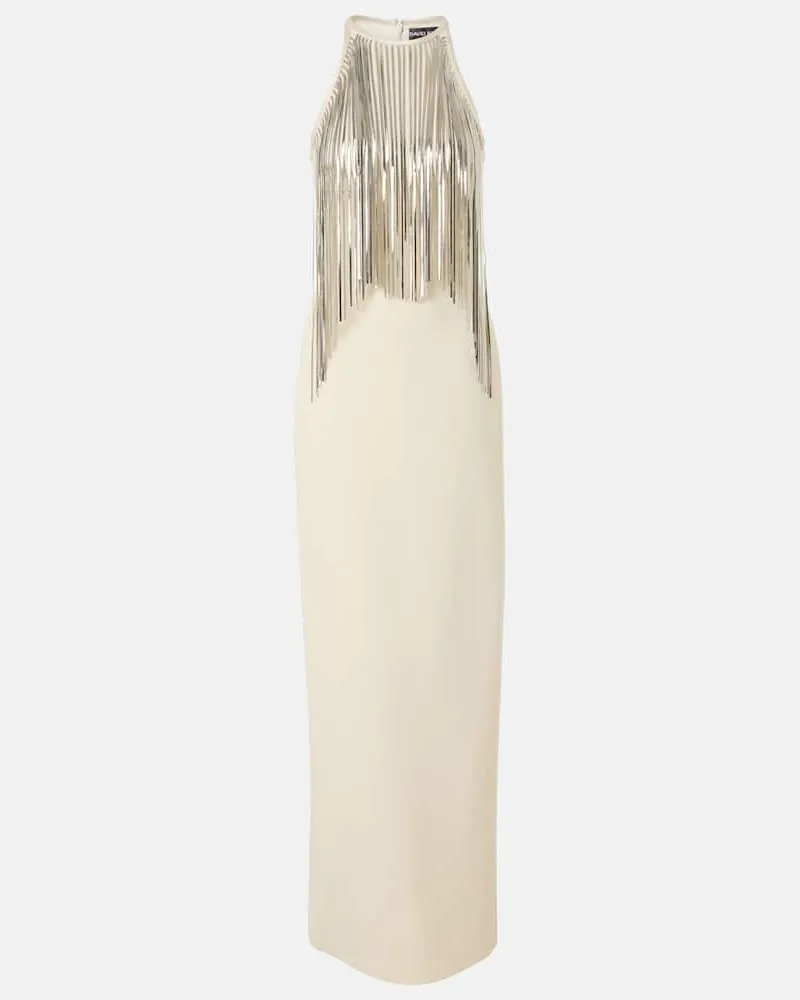 David Koma Robe aus Crêpe Beige