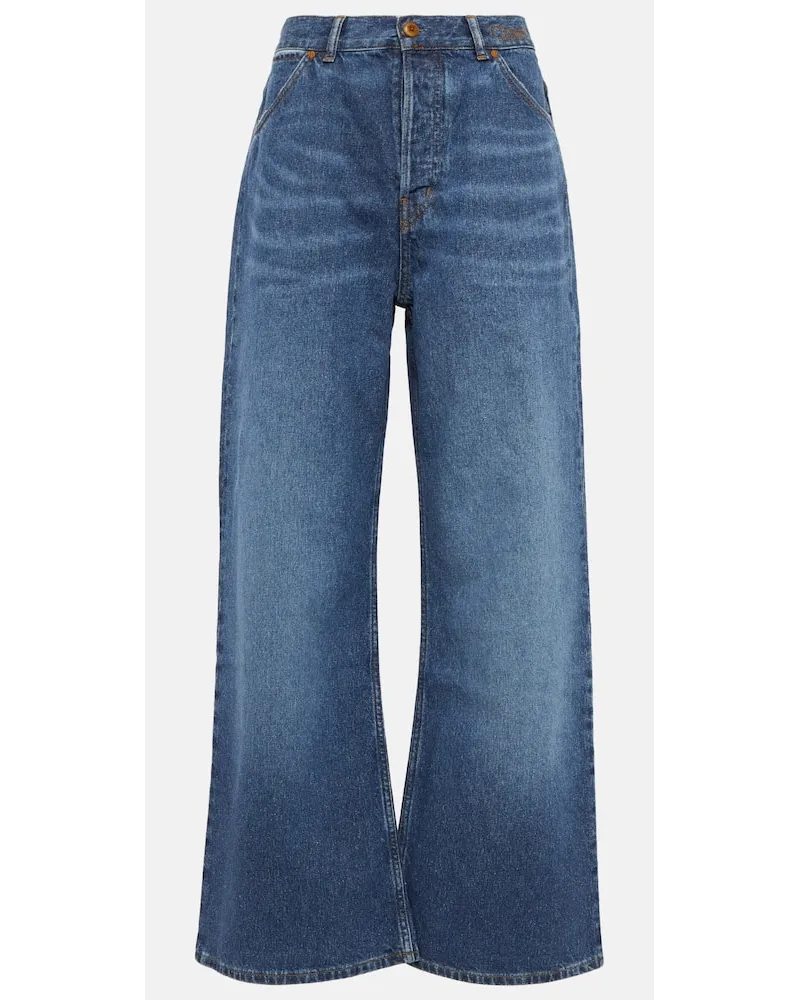 Chloé Chloé High-Rise Wide-Leg Jeans Blau