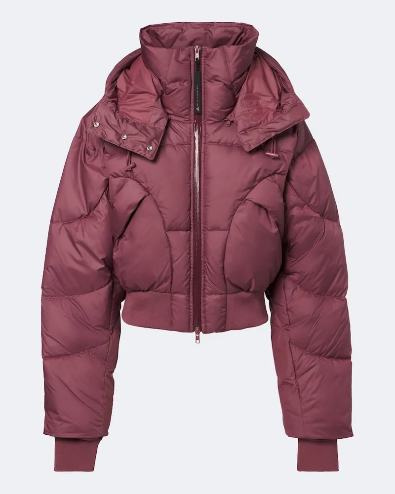 adidas Cropped Steppjacke Burgunderrot