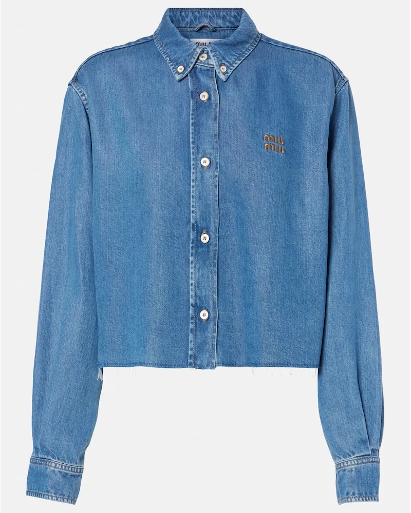 Miu Miu Jeanshemd Blau