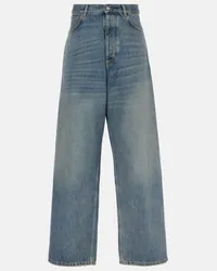 Balenciaga Mid-Rise Wide-Leg Jeans Blau