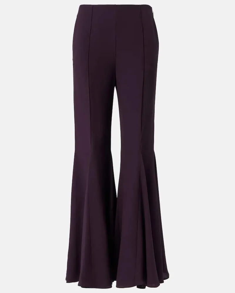 Chloé Chloé Cropped-Schlaghose aus Satin Lila