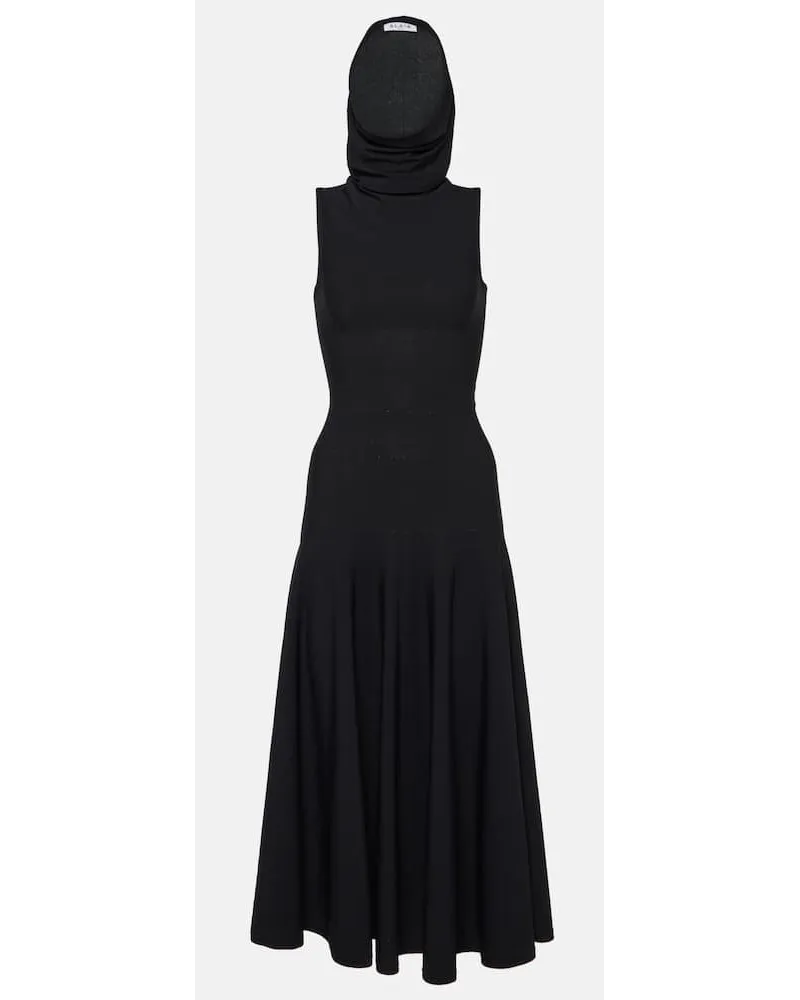 Alaïa Alaïa Midikleid aus Jersey Schwarz