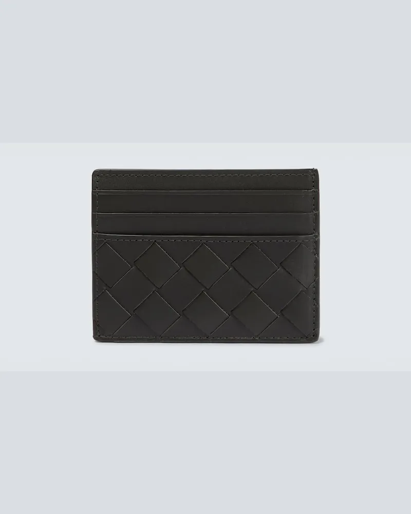 Bottega Veneta Kartenetui Intrecciato aus Leder Grün