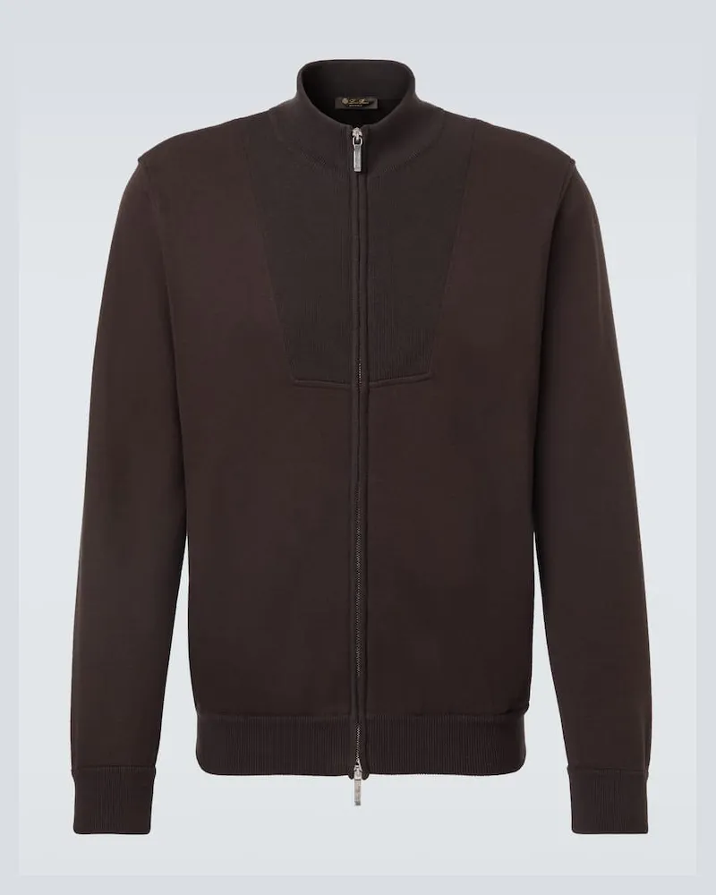 Loro Piana Bomberjacke Whitney aus Jersey Braun