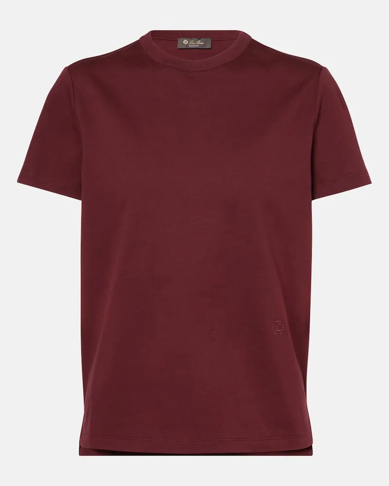 Loro Piana T-Shirt aus Baumwoll-Jersey Rot