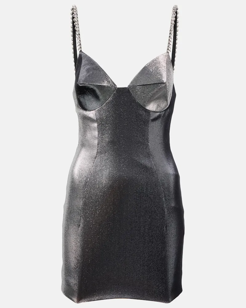 Area Verziertes Minikleid Metallic