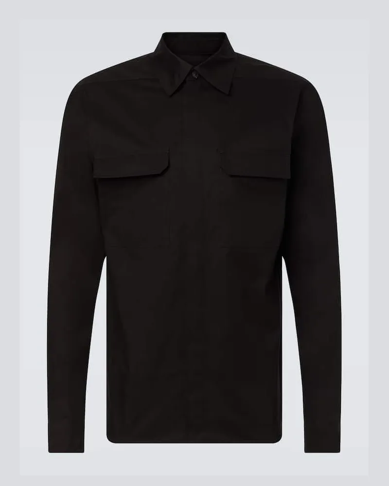 Rick Owens Hemd aus Baumwolle Schwarz