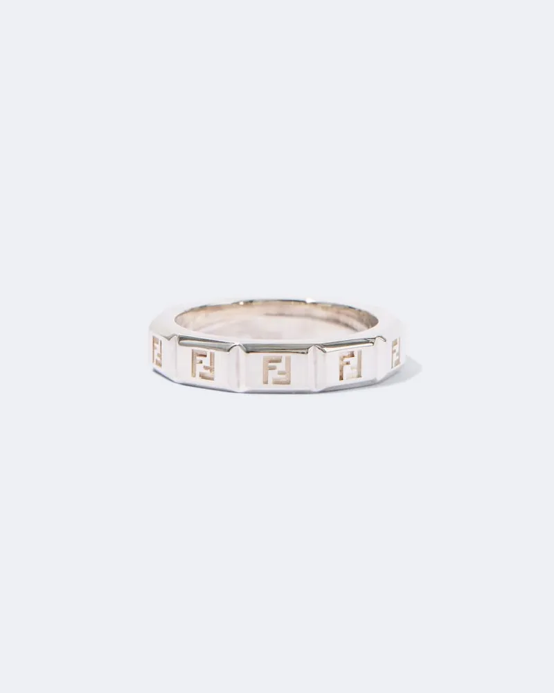 Fendi Ring FF aus Sterlingsilber Silber