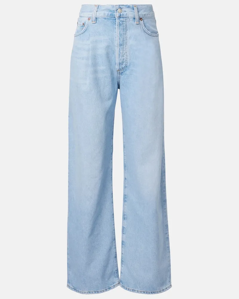 AGOLDE Mid-Rise Jeans Franka Blau