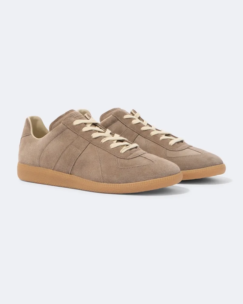 Maison Margiela Sneakers Replica aus Veloursleder Grau