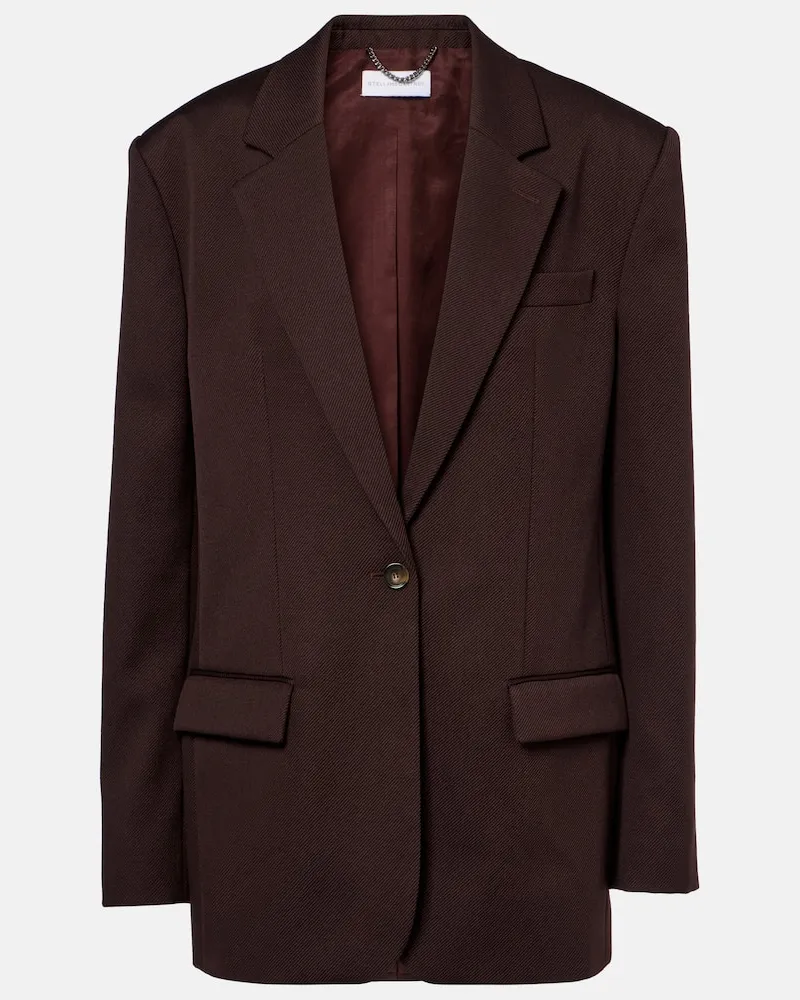 Stella McCartney Blazer aus Schurwolle Burgunderrot