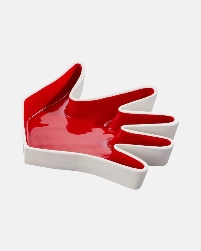 Cassina Deko-Schale Impronta Mano Rot