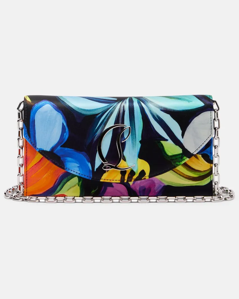Christian Louboutin Clutch Loubi54 CL aus Satin Multicolor