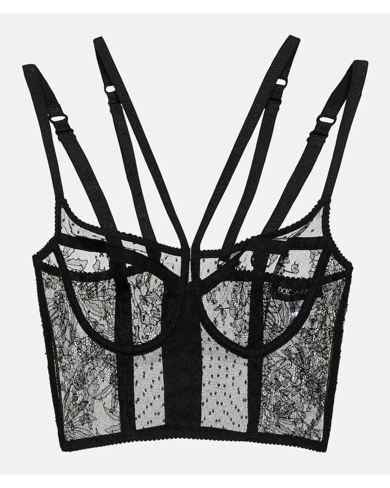 Dolce & Gabbana Bralette aus Spitze Schwarz