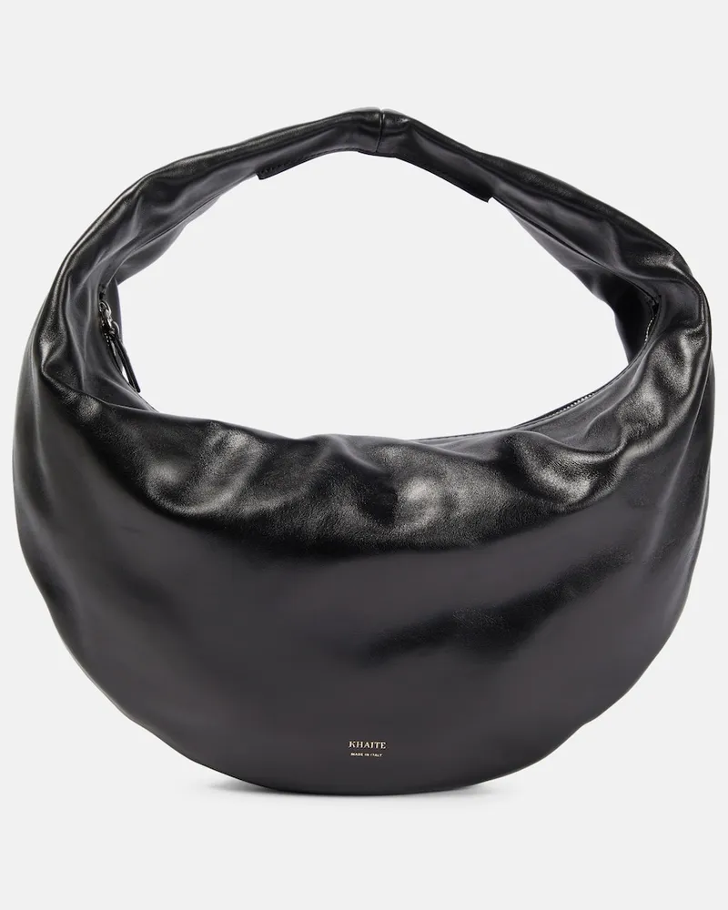 KHAITE Schultertasche Olivia Medium aus Leder Schwarz