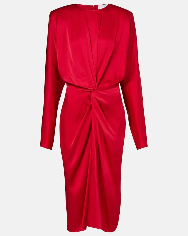 Stella McCartney Midikleid Twist aus Satin Rot