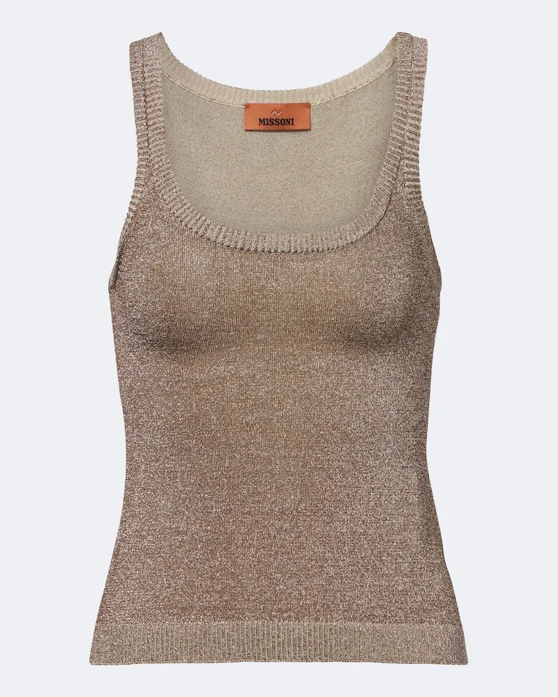 Missoni Top aus Lamé Braun